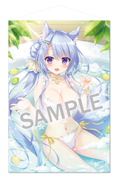 【あめとゆき】B2タペストリー Bubbly Bath Timeキツネさん