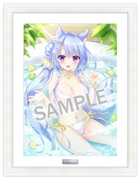 【あめとゆき】A3複製原画　Bubbly Bath Timeキツネさん