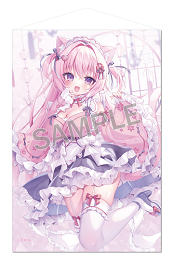 【桃稚ちあ】B2タペストリー　和メイドのあちゃん