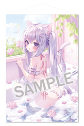 【桃稚ちあ】B2タペストリー Bubbly Bath Timeしおんちゃん