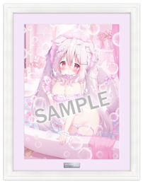 【桃豆こまもち】A3複製原画　Bubbly Bath TimeらいらちゃんExtraEdition