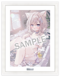 【ほし】A3複製原画　Bubbly Bath Timeましろちゃん